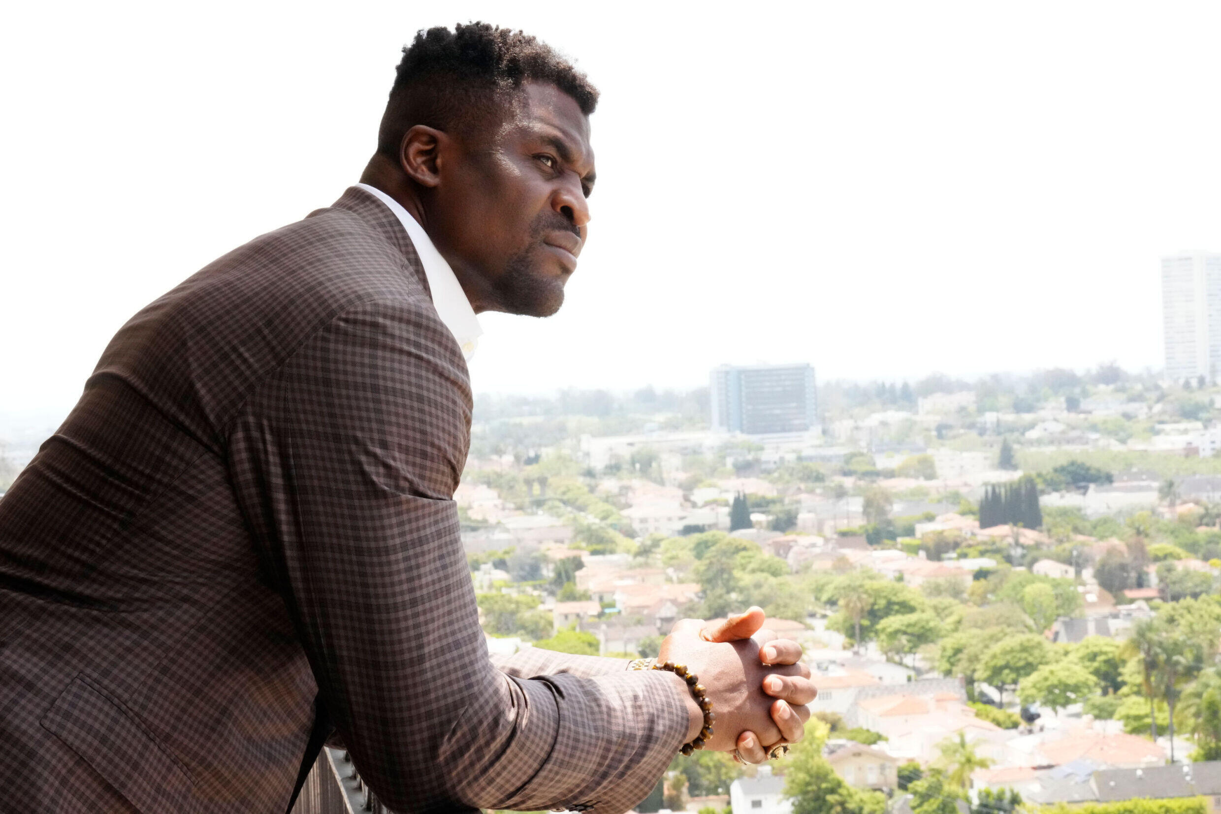 Francis Ngannou during a stay in Cameroon.