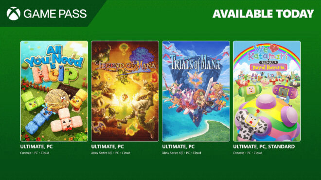 New games to be added to the Game Pass library