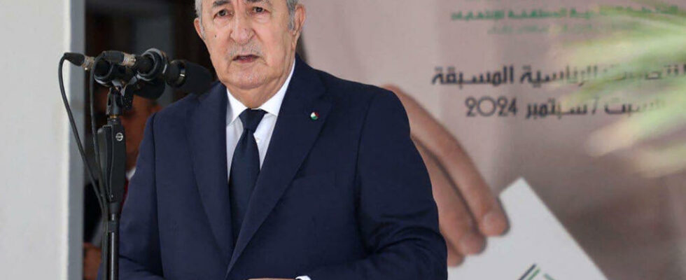 Outgoing President Abdelmadjid Tebboune re elected with 9465 of the vote