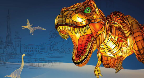 100 dinosaurs lit by lanterns an exceptional spectacle awaits you