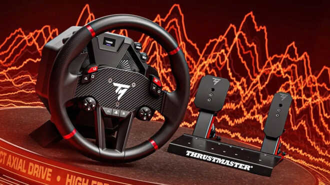 Console compatible direct drive steering wheel set Thrustmaster T598 introduced