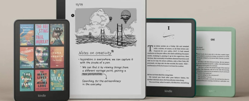 Amazon launches four new e readers The basic Kindle Scribe and