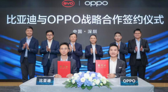 Chinese giants BYD and OPPO announced their partnership