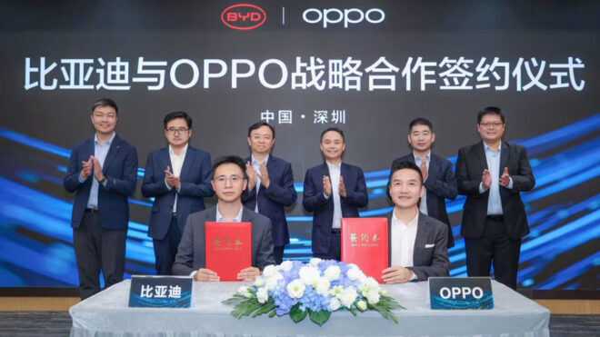 Chinese giants BYD and OPPO announced their partnership