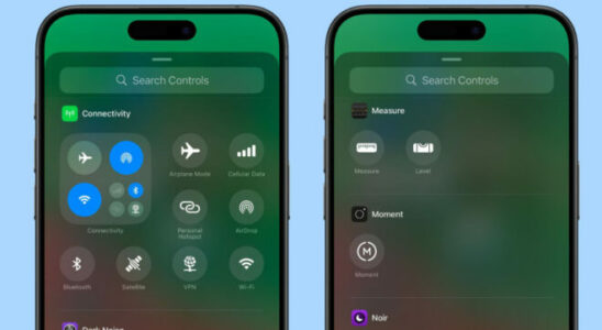 Connection buttons in the control center will increase with iOS