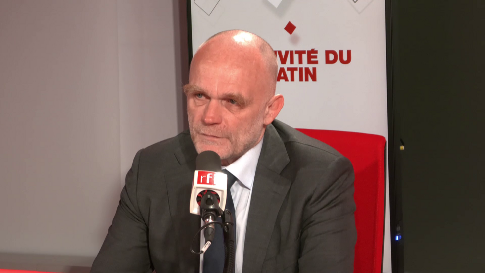 Frédéric Petit, MoDem deputy for French people established in Central Europe and the Balkans in the RFI studio, May 10, 2023.