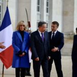 Direct Emmanuel Macron speaks to members of the OIF gathered