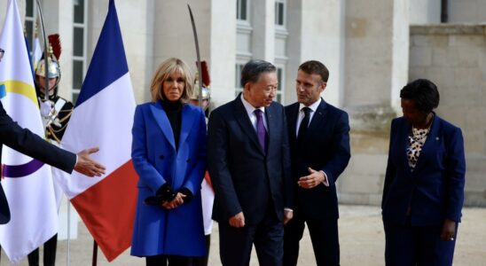 Direct Emmanuel Macron speaks to members of the OIF gathered