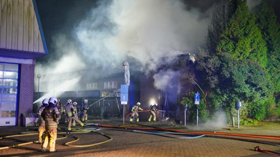 Fire in Houten destroyed business premises building partly demolished