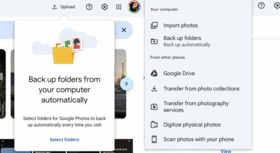 Google Photos service website offers local backup