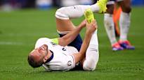 Harry Kane on the sidelines for the Greece match