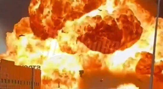 Images that are like hell in Chechnya Big explosion at