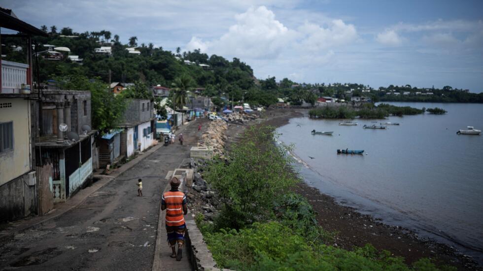 View of the town of Majicavo, in Mayotte, where the prison director resigned.