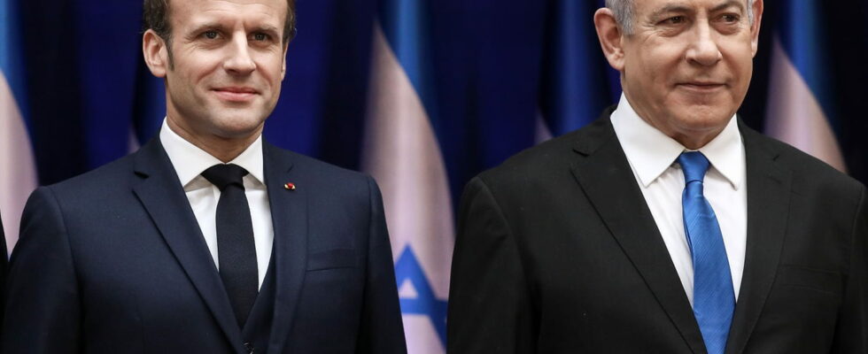 In one sentence on the creation of Israel Macron rekindles