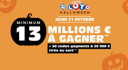 Loto result FDJ the Halloween Super draw on October 31