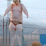 Naked Trump statue on display in the US sparking