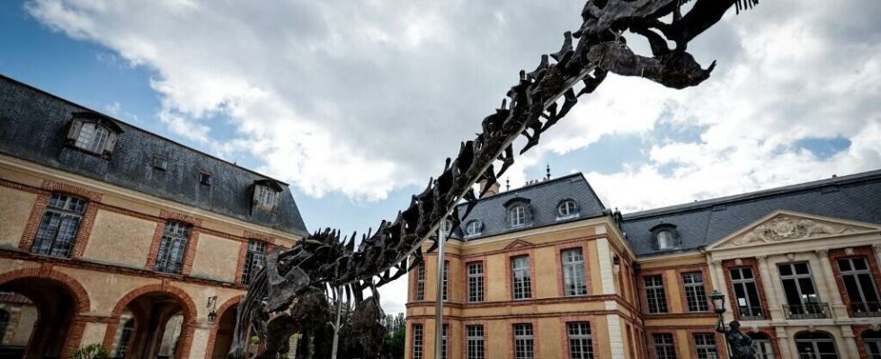 The Vulcan dinosaur is on display at the Chateau de