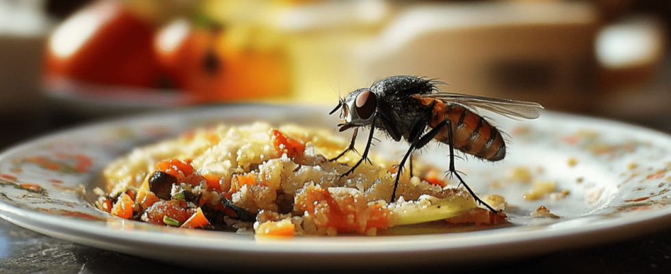 Warning if a fly lands on your plate it can