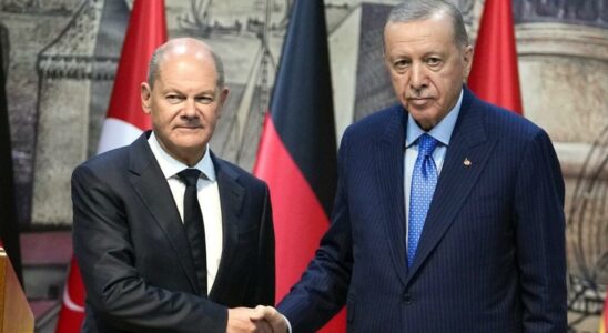 facing Olaf Scholz Recep Tayyip Erdogan surprises with his position