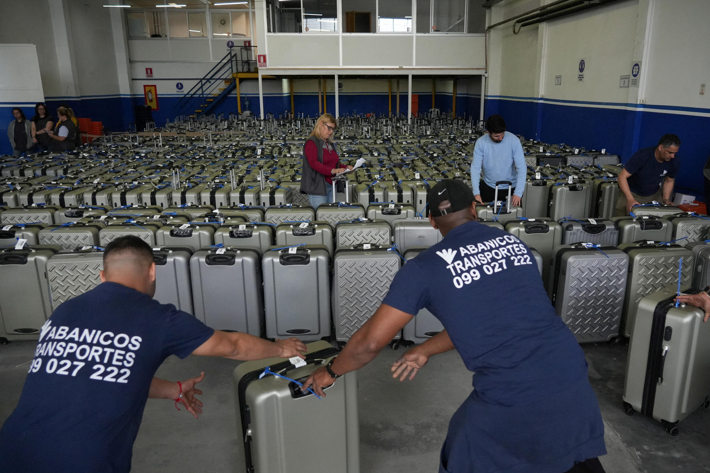 Preparing voting materials, in Montevideo, Uruguay, October 25, 2024.