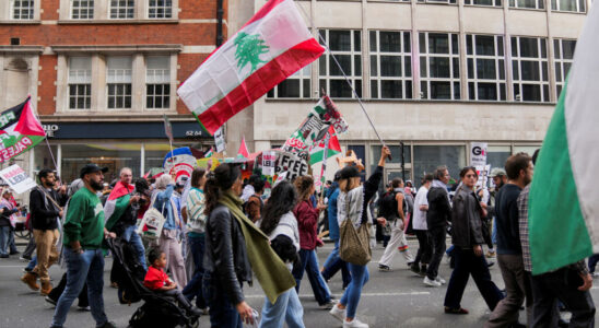 thousands of demonstrators on the streets of London in support