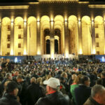 thousands of opponents gathered in Tbilisi to contest the result