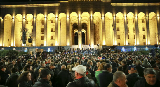 thousands of opponents gathered in Tbilisi to contest the result