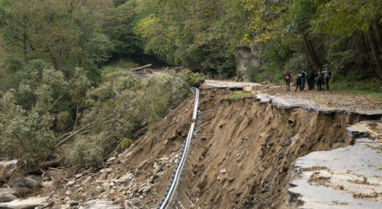 villages totally devastated after the passage of hurricane Helene