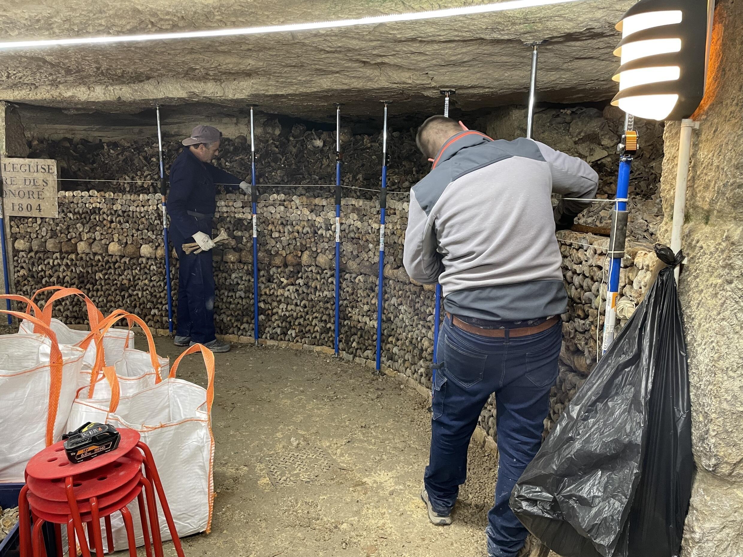 The Paris Catacombs renovation project.