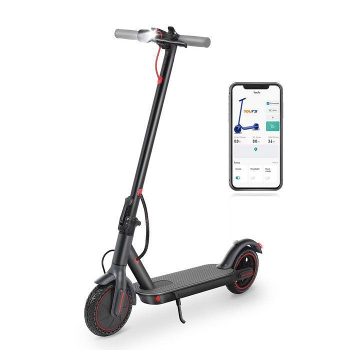 TENBOOM - Foldable electric scooter - 8.5 wheels"- 350W motor - 25km/h - 10.4Ah battery - Range 20-30km - LED light