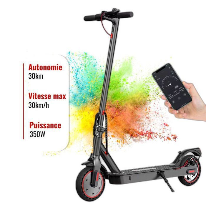 Electric Scooter iScooter i9 350W 36V7.5Ah 8.5 inch tires Range 22-30km - LED screen