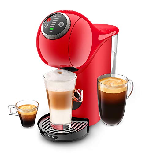 Krups Nescafé Dolce Gusto Capsule coffee machine, Multi-drink coffee maker, High pressure, 15 bars, Programmable, Automatic shut-off, Compact, Genio S Plus, Red KP340510