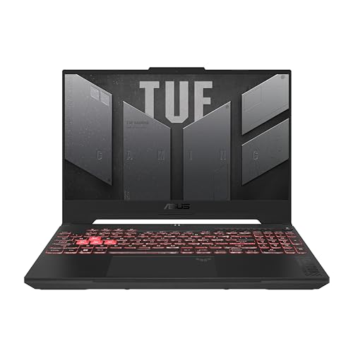 Asus TUF Gaming A15-TUF507NV-LP061W 15.6 Inch FHD 144Hz Gaming (AMD Ryzen 7 7735HS 4.7 GHz Processor, 16GB DDR5 RAM, 1TB SSD, NVIDIA GeForce RTX 4060 TGP 140W, Windows 11 Home) – AZERTY keyboard.