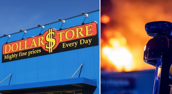 Dollarstore store in flames suspected arson