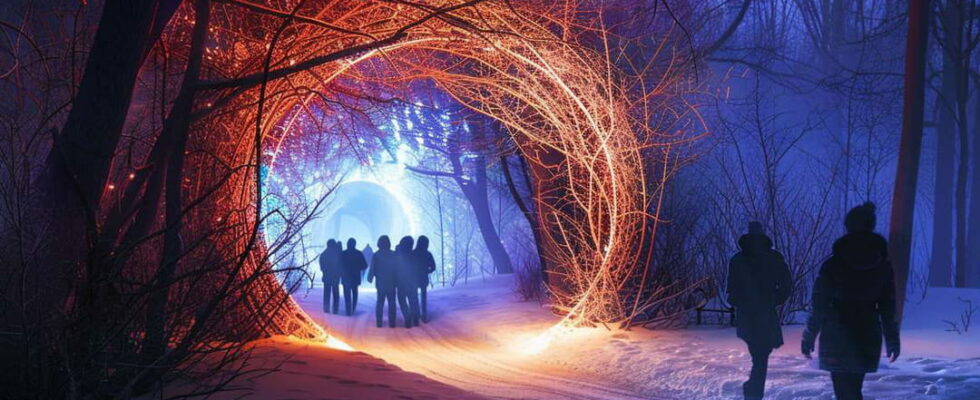 In search of winter a luminous adventure at Parc Sainte Croix