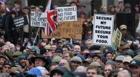 In the UK farmers demonstrate against proposed inheritance tax