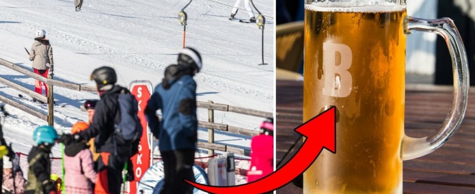 It costs beer at the various ski resorts here