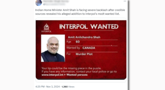 No Indian Interior Minister Amit Shah is not wanted by