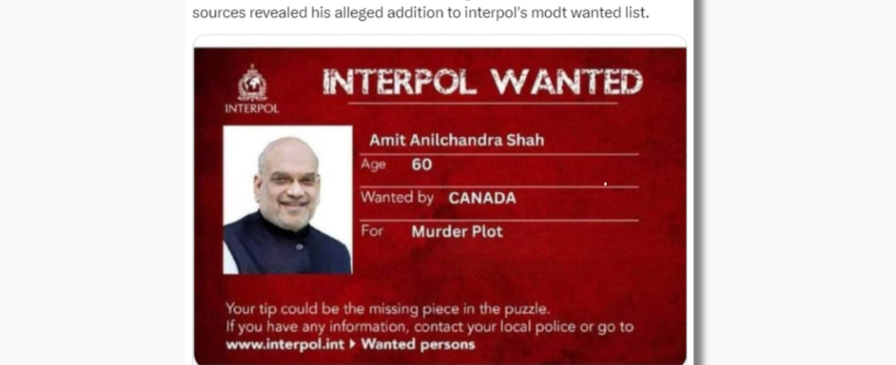 No Indian Interior Minister Amit Shah is not wanted by