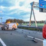 Overturned truck on the A28 near Amersfoort caused traffic jams