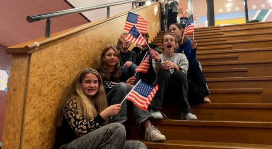 Students stay up all night to watch Trump be elected