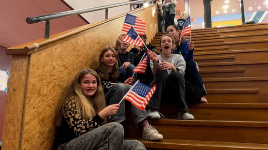 Students stay up all night to watch Trump be elected