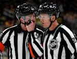 The NHL referee was carried off the ice after a