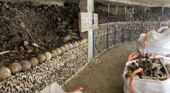 The catacombs of Paris are entitled to a large scale and