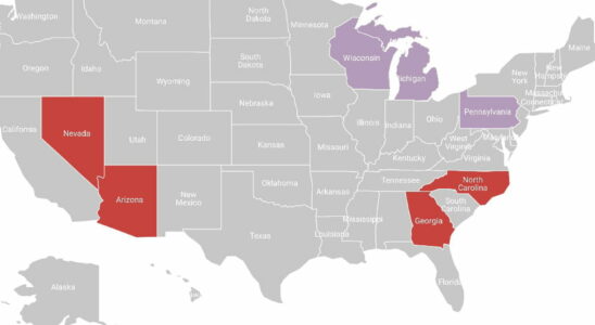 Trump and Harris neck and neck poll results in these