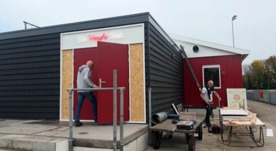 VV Hoogland festively opens temporary canteen after fire wonderful step