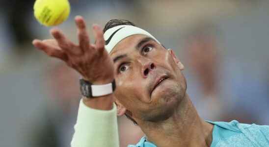 Why is the image of Rafael Nadal being projected at