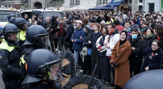 dozens of arrests on the sidelines of a banned pro Palestine