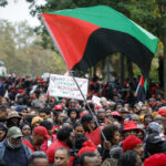 mobilization in Paris of the diaspora from overseas territories against