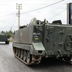 the Lebanese army deploys troops and armor in the south